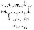 5-[(3-BROMOPHENYL)(4-HYDROXY-2-METHYL-6-OXO-1,6-DIHYDROPYRIMIDIN-5-YL)METHYL]-6-HYDROXY-2-METHYLPYRIMIDIN-4(3H)-ONE Struktur