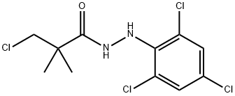 3-CHLORO-2,2-DIMETHYL-N'-(2,4,6-TRICHLOROPHENYL)PROPANOHYDRAZIDE Struktur