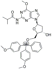 5'-O-(4,4'-DIMETHOXYTRITYL)-O-6-METHYL-N2-ISOBUTYRYL-2'-DEOXYGUANOSINE Struktur