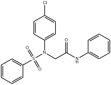 2-[4-CHLORO(PHENYLSULFONYL)ANILINO]-N-PHENYLACETAMIDE Struktur