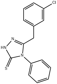 3-((3-CHLOROPHENYL)METHYL)-4-PHENYL-1,2,4-TRIAZOLINE-5-THIONE Struktur