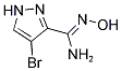 4-BROMO-N'-HYDROXY-1H-PYRAZOLE-3-CARBOXIMIDAMIDE Struktur