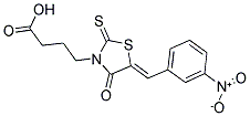 4-[(5Z)-5-(3-NITROBENZYLIDENE)-4-OXO-2-THIOXO-1,3-THIAZOLIDIN-3-YL]BUTANOIC ACID Struktur