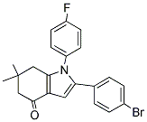 2-(4-BROMOPHENYL)-1-(4-FLUOROPHENYL)-6,6-DIMETHYL-5,6,7-TRIHYDROINDOL-4-ONE Struktur