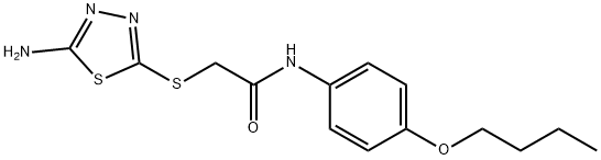 2-[(5-AMINO-1,3,4-THIADIAZOL-2-YL)THIO]-N-(4-BUTOXYPHENYL)ACETAMIDE Struktur