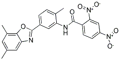 N-[5-(5,7-DIMETHYL-BENZOOXAZOL-2-YL)-2-METHYL-PHENYL]-2,4-DINITRO-BENZAMIDE Struktur