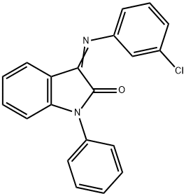 3-[(3-CHLOROPHENYL)IMINO]-1-PHENYL-1,3-DIHYDRO-2H-INDOL-2-ONE Struktur