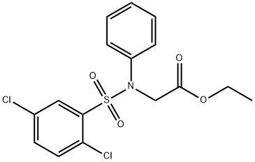 ETHYL 2-([(2,5-DICHLOROPHENYL)SULFONYL]ANILINO)ACETATE Struktur