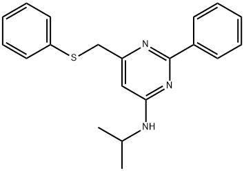 N-ISOPROPYL-2-PHENYL-6-[(PHENYLSULFANYL)METHYL]-4-PYRIMIDINAMINE Struktur