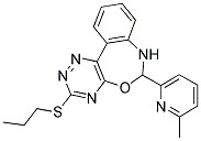 6-(6-METHYLPYRIDIN-2-YL)-3-(PROPYLTHIO)-6,7-DIHYDRO[1,2,4]TRIAZINO[5,6-D][3,1]BENZOXAZEPINE Struktur