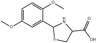 2-(2,5-DIMETHOXY-PHENYL)-THIAZOLIDINE-4-CARBOXYLIC ACID Struktur