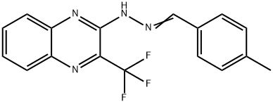 4-METHYLBENZENECARBALDEHYDE N-[3-(TRIFLUOROMETHYL)-2-QUINOXALINYL]HYDRAZONE Struktur