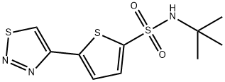 N-(TERT-BUTYL)-5-(1,2,3-THIADIAZOL-4-YL)-2-THIOPHENESULFONAMIDE Struktur