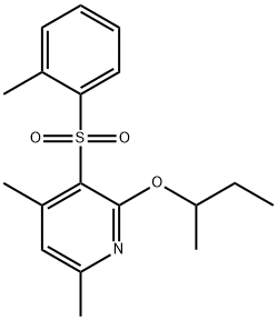 2-(SEC-BUTOXY)-4,6-DIMETHYL-3-PYRIDINYL 2-METHYLPHENYL SULFONE Struktur