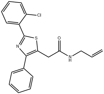 N-ALLYL-2-[2-(2-CHLOROPHENYL)-4-PHENYL-1,3-THIAZOL-5-YL]ACETAMIDE Struktur