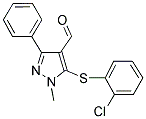 5-[(2-CHLOROPHENYL)SULFANYL]-1-METHYL-3-PHENYL-1H-PYRAZOLE-4-CARBALDEHYDE Struktur