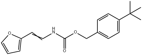 4-(TERT-BUTYL)BENZYL N-[2-(2-FURYL)VINYL]CARBAMATE Struktur