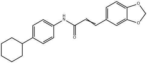 3-(1,3-BENZODIOXOL-5-YL)-N-(4-CYCLOHEXYLPHENYL)ACRYLAMIDE Struktur