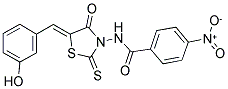 N-[(5Z)-5-(3-HYDROXYBENZYLIDENE)-4-OXO-2-THIOXO-1,3-THIAZOLIDIN-3-YL]-4-NITROBENZAMIDE Struktur