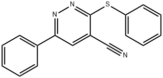 6-PHENYL-3-(PHENYLSULFANYL)-4-PYRIDAZINECARBONITRILE Struktur