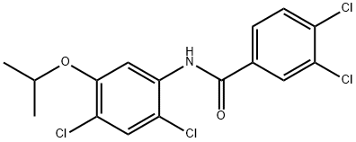 3,4-DICHLORO-N-(2,4-DICHLORO-5-ISOPROPOXYPHENYL)BENZENECARBOXAMIDE Struktur