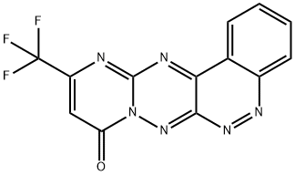 11-(TRIFLUOROMETHYL)-9H-PYRIMIDO[1',2':2,3][1,2,4]TRIAZINO[6,5-C]CINNOLIN-9-ONE Struktur