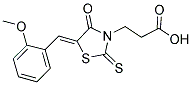 3-[5-(2-METHOXY-BENZYLIDENE)-4-OXO-2-THIOXO-THIAZOLIDIN-3-YL]-PROPIONIC ACID Struktur