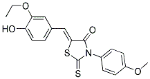 (5Z)-5-(3-ETHOXY-4-HYDROXYBENZYLIDENE)-3-(4-METHOXYPHENYL)-2-THIOXO-1,3-THIAZOLIDIN-4-ONE