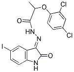 3-(2-(2,4-DICHLOROPHENOXY)PROPIONYLHYDRAZIDYL)-5-IODO-2-OXOINDOLINE Struktur