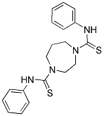 (PHENYLAMINO)(4-((PHENYLAMINO)THIOXOMETHYL)(1,4-DIAZAPERHYDROEPINYL))METHANE-1-THIONE Struktur