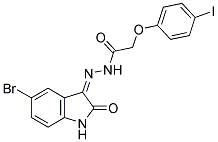 5-BROMO-3-(2-(4-IODOPHENOXY)ACETYLHYDRAZIDYL)-2-OXOINDOLINE Struktur