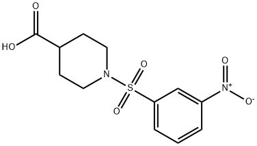 1-(3-NITRO-BENZENESULFONYL)-PIPERIDINE-4-CARBOXYLIC ACID Struktur