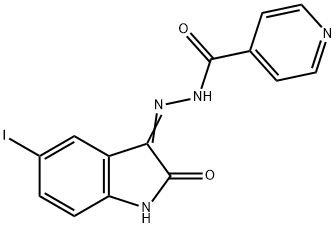 3-(ISONICOTINYLHYDRAZIDYL)-5-IODO-2-OXOINDOLINE Struktur