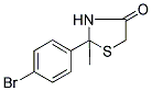 2-(4-BROMOPHENYL)-2-METHYL-1,3-THIAZOLAN-4-ONE Struktur