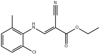 ETHYL 3-((2-CHLORO-6-METHYLPHENYL)AMINO)-2-CYANOPROP-2-ENOATE Struktur