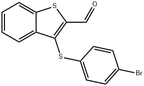 3-[(4-BROMOPHENYL)SULFANYL]-1-BENZOTHIOPHENE-2-CARBALDEHYDE Struktur