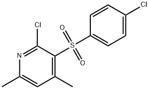 2-CHLORO-3-[(4-CHLOROPHENYL)SULFONYL]-4,6-DIMETHYLPYRIDINE Struktur