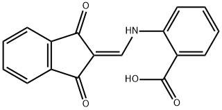 2-(((1,3-DIOXOINDAN-2-YLIDENE)METHYL)AMINO)BENZOIC ACID Struktur