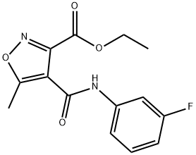 ETHYL 4-[(3-FLUOROANILINO)CARBONYL]-5-METHYL-3-ISOXAZOLECARBOXYLATE Struktur