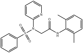 N-(2,6-DIMETHYLPHENYL)-2-[(PHENYLSULFONYL)(2-PYRIDINYL)AMINO]ACETAMIDE Struktur