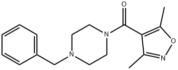 (4-BENZYLPIPERAZINO)(3,5-DIMETHYL-4-ISOXAZOLYL)METHANONE Struktur