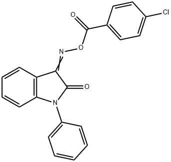 3-([(4-CHLOROBENZOYL)OXY]IMINO)-1-PHENYL-1,3-DIHYDRO-2H-INDOL-2-ONE Struktur