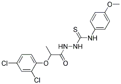 2-(2,4-DICHLOROPHENOXY)-N-((((4-METHOXYPHENYL)AMINO)THIOXOMETHYL)AMINO)PROPANAMIDE Struktur