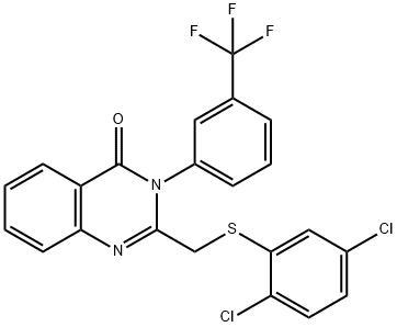 2-([(2,5-DICHLOROPHENYL)SULFANYL]METHYL)-3-[3-(TRIFLUOROMETHYL)PHENYL]-4(3H)-QUINAZOLINONE Struktur