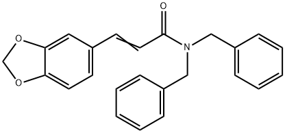 3-(1,3-BENZODIOXOL-5-YL)-N,N-DIBENZYLACRYLAMIDE Struktur