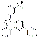 2,4-DI(PYRIDIN-4-YL)-5-[[3-(TRIFLUOROMETHYL)PHENYL]SULPHONYL]PYRIMIDINE Struktur