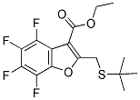 ETHYL 2-[(TERT-BUTYLTHIO)METHYL]-4,5,6,7-TETRAFLUOROBENZO[B]FURAN-3-CARBOXYLATE Struktur