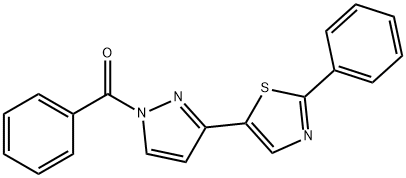 PHENYL[3-(2-PHENYL-1,3-THIAZOL-5-YL)-1H-PYRAZOL-1-YL]METHANONE Struktur