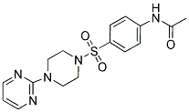 N-(4-((4-PYRIMIDIN-2-YLPIPERAZINYL)SULFONYL)PHENYL)ETHANAMIDE Struktur