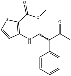 METHYL 3-[(3-OXO-2-PHENYL-1-BUTENYL)AMINO]-2-THIOPHENECARBOXYLATE Struktur